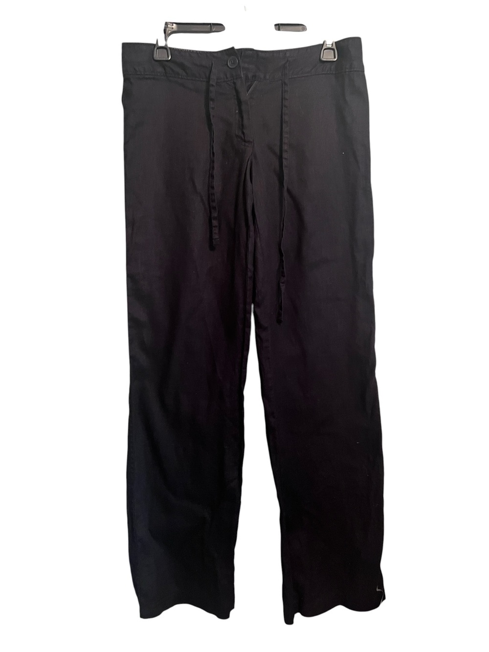 Relax Tommy Bahama Black Linen Drawstring Pants Women’s Size 2 Coastal